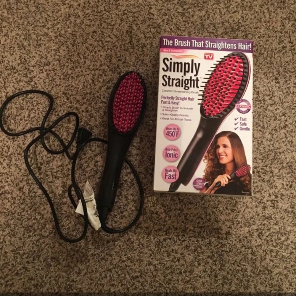 Hair straightener from “as seen on tv” brush